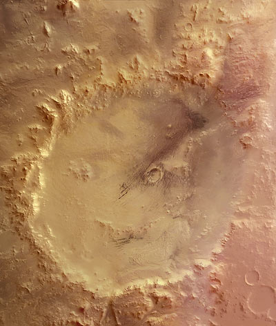 Crater Galle: The 'Happy Face' On Mars